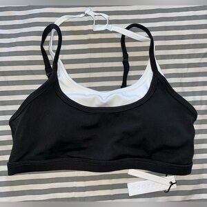 Paragon Reluna Double-Layer Sports Bra Size M in Black and White
